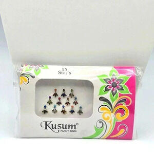 Kusum Rhinestone Stick on Forehead‎ Indian Binidi Fashion Accessories NWT